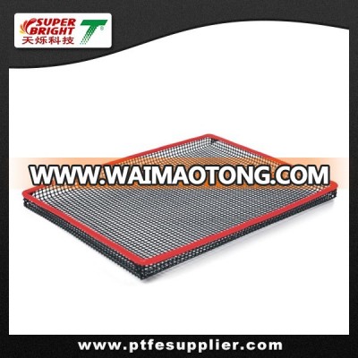 PTFE Oven BBQ Grilling Basket With Silicone Trim